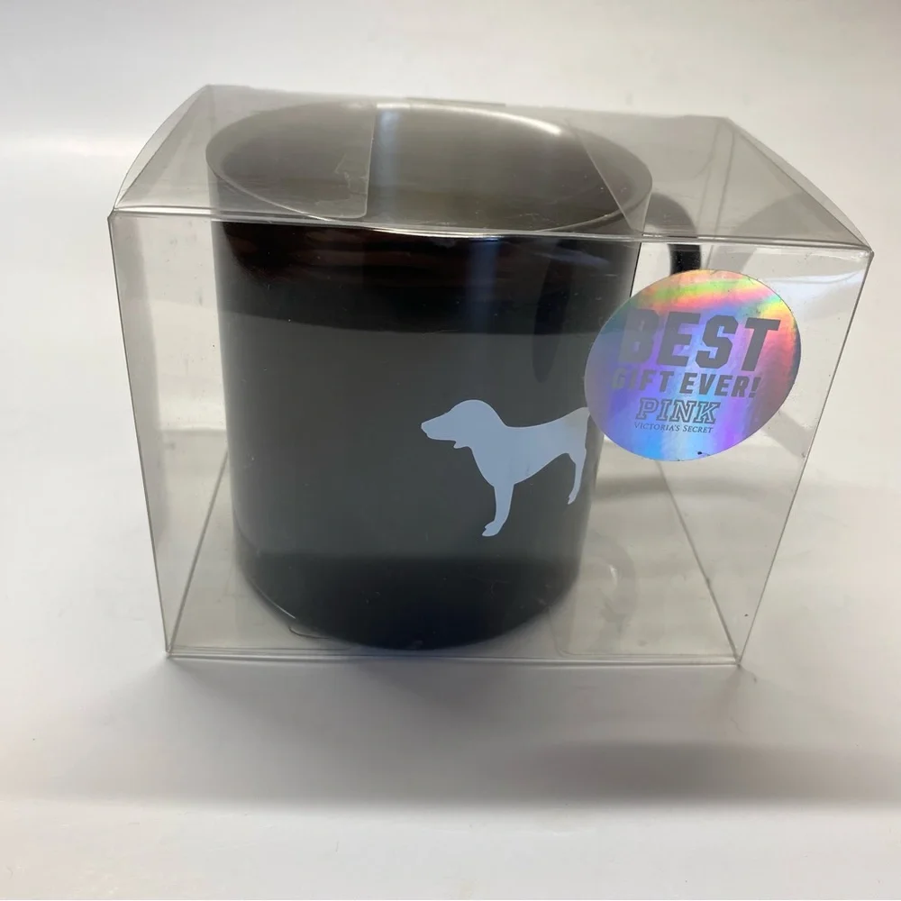 PINK Victoria’s Secret Stainless Camping Coffee Mug Black & White New in Box - Picture 1 of 7